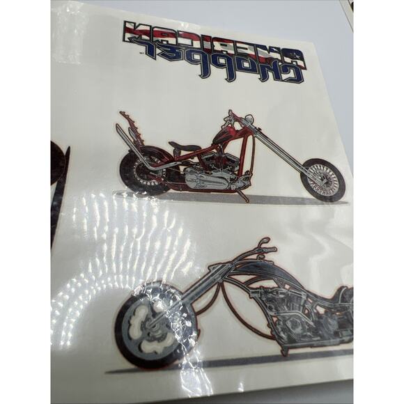 Neo Discovery American Chopper Motorcycle Temporary Tattoos Harley 5 Sheets - Picture 10 of 15
